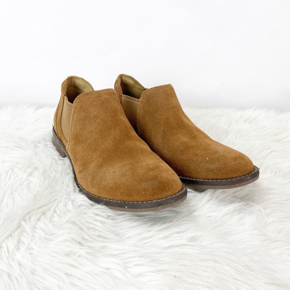 Clarks Collection 8.5 M Womens Brown Suede Chelsea Short Ankle Booties Boots - Picture 1 of 9